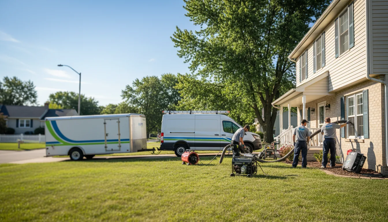Flooded Basement Restoration And Cleanup With Repair in Lewisville, IN near me